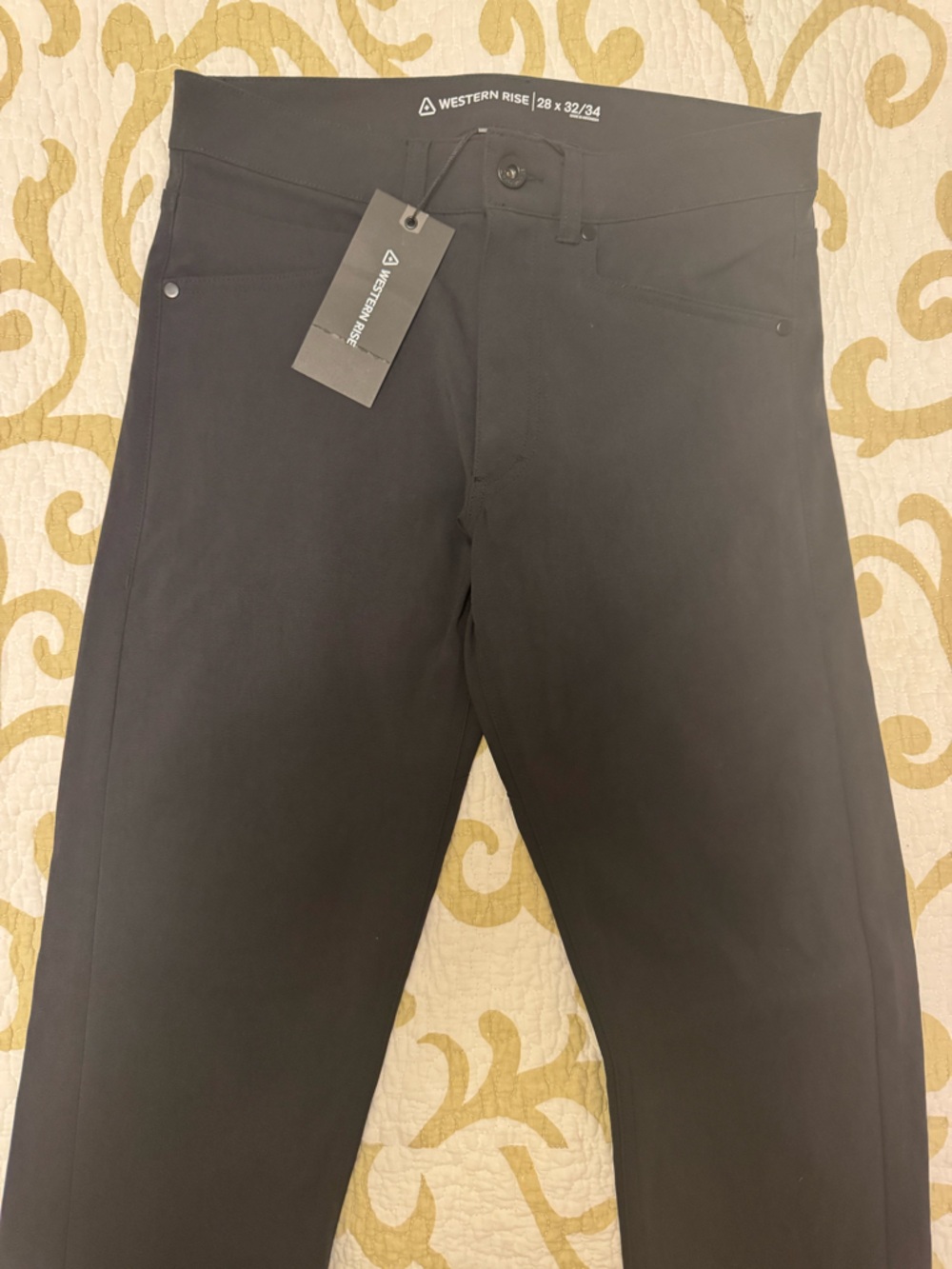 Western Rise Men's Black Chinos - Modern Stretch Fit